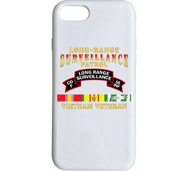 Army - F Co 58th Infantry (ranger) Scroll - Lrrp W Vn Svc  Phone Case