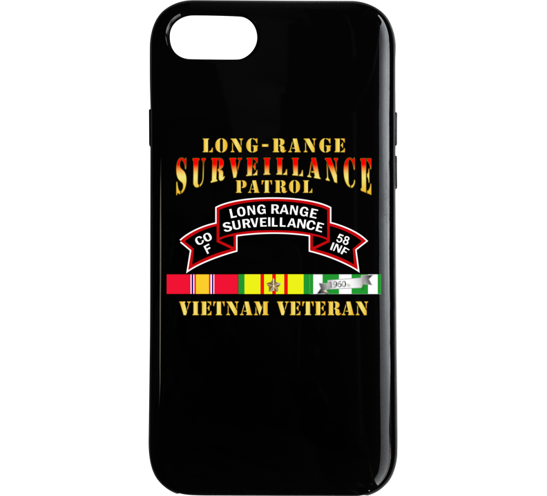 Army - F Co 58th Infantry (ranger) Scroll - Lrrp W Vn Svc  Phone Case