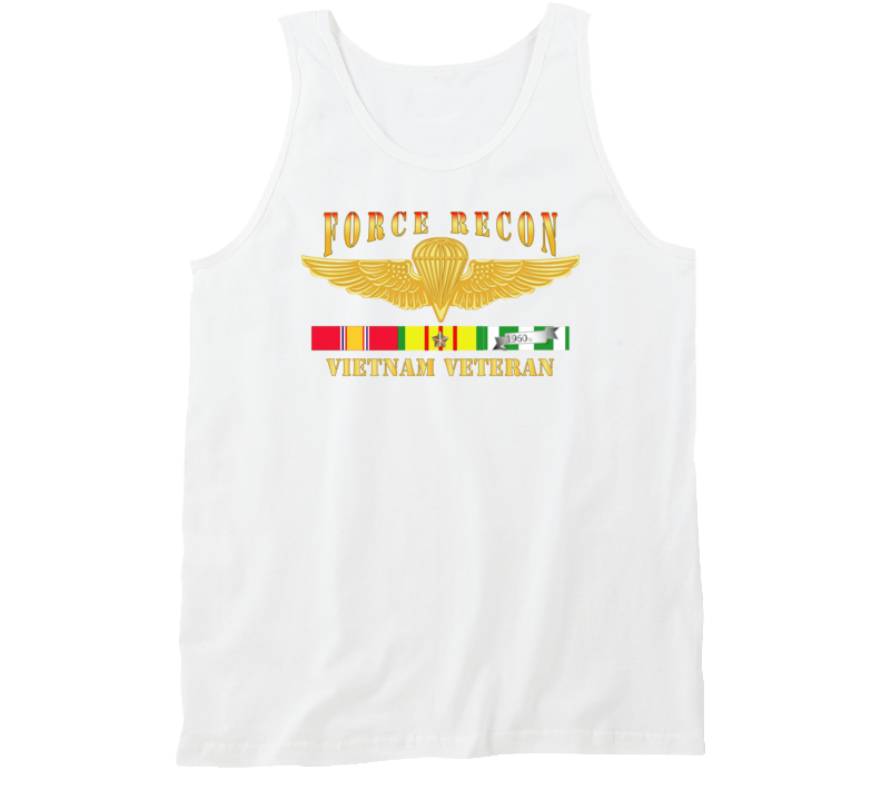 Usmc - Force Recon Fire Vietnam Vet W Vn Svc Tanktop