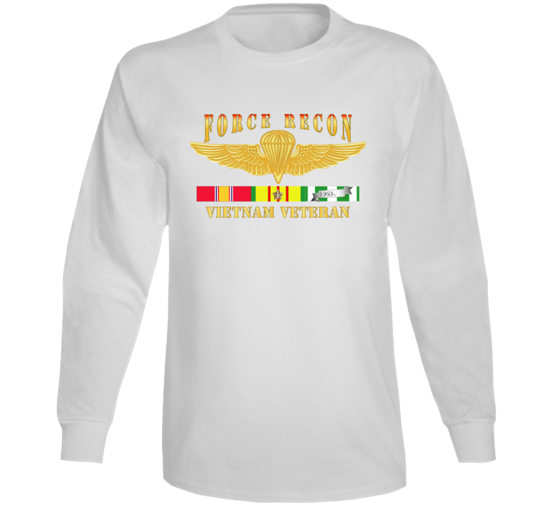 Usmc - Force Recon Fire Vietnam Vet W Vn Svc Long Sleeve