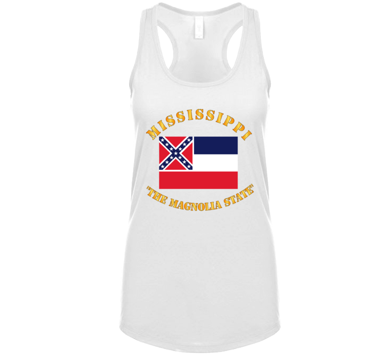 Flag - Mississippi - The Magnolia State Ladies Tanktop