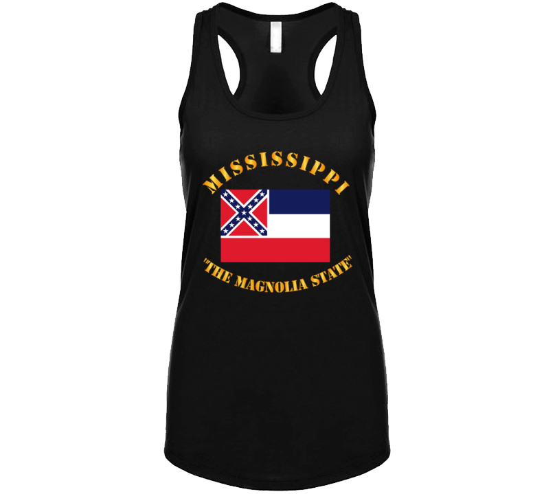 Flag - Mississippi - The Magnolia State Ladies Tanktop