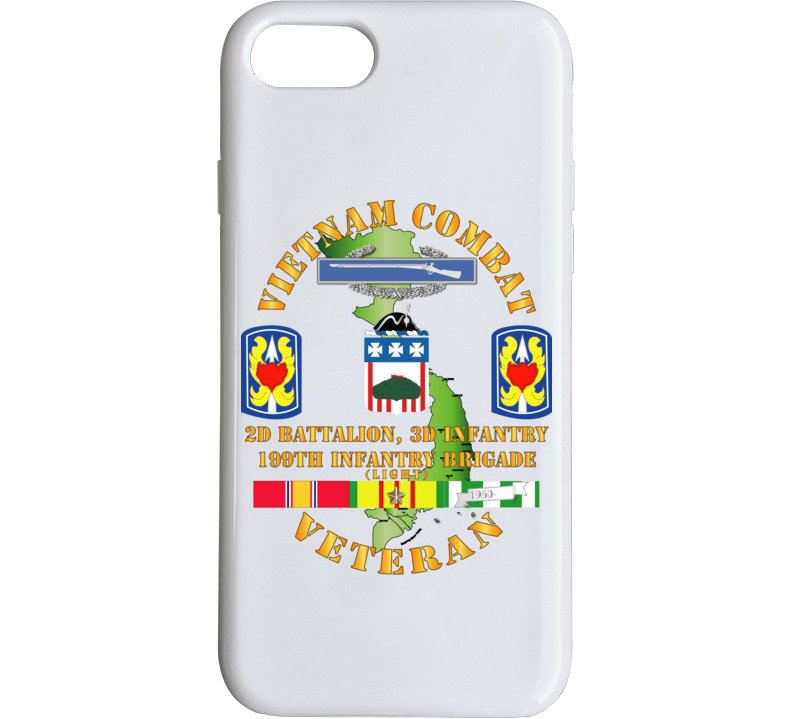 Army - Vietnam Combat Veteran 2nd Bn 3rd Inf  - 199th Inf Bde W Svc Phone Case