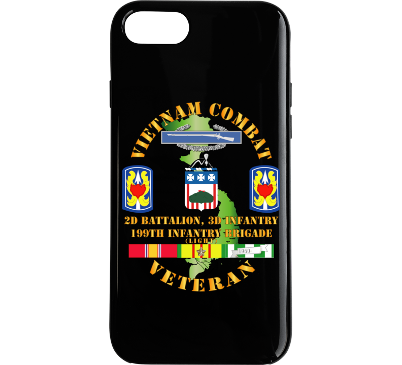 Army - Vietnam Combat Veteran 2nd Bn 3rd Inf  - 199th Inf Bde W Svc Phone Case