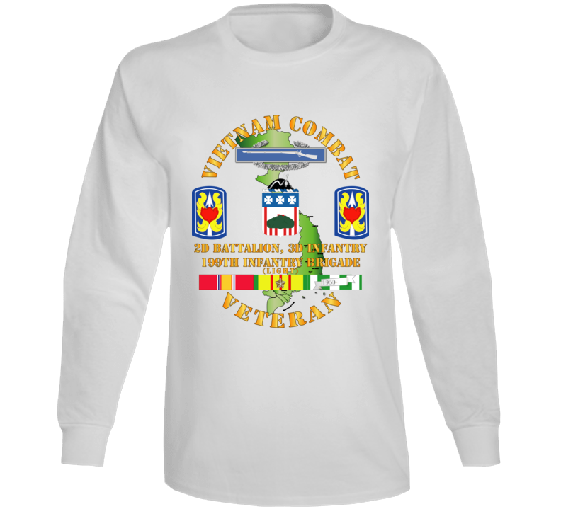 Army - Vietnam Combat Veteran 2nd Bn 3rd Inf  - 199th Inf Bde W Svc Long Sleeve