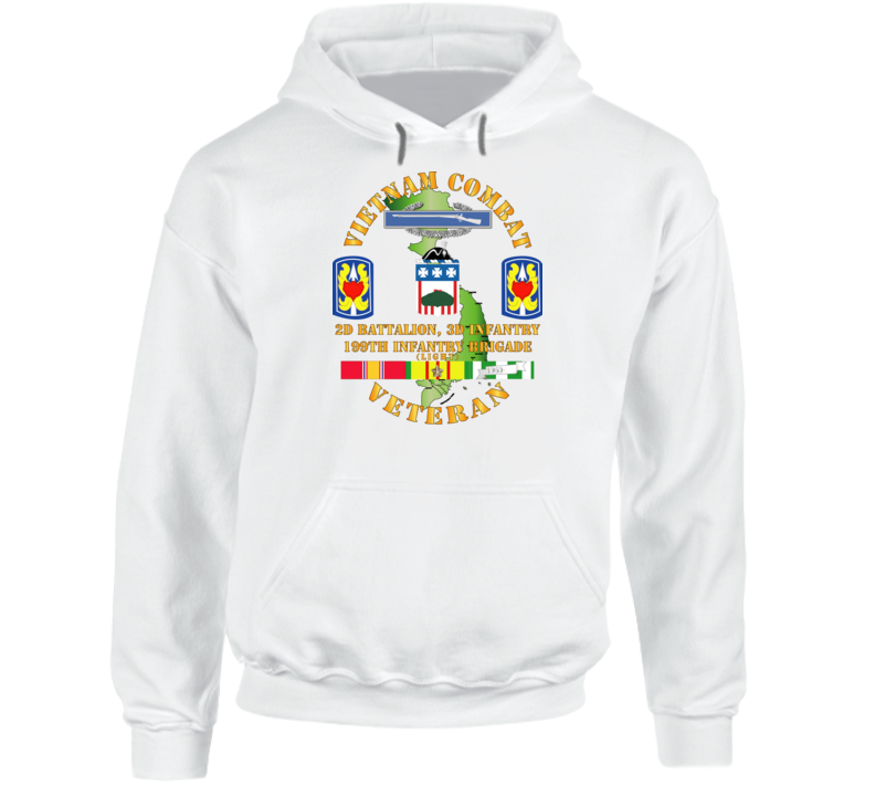 Army - Vietnam Combat Veteran 2nd Bn 3rd Inf  - 199th Inf Bde W Svc Hoodie