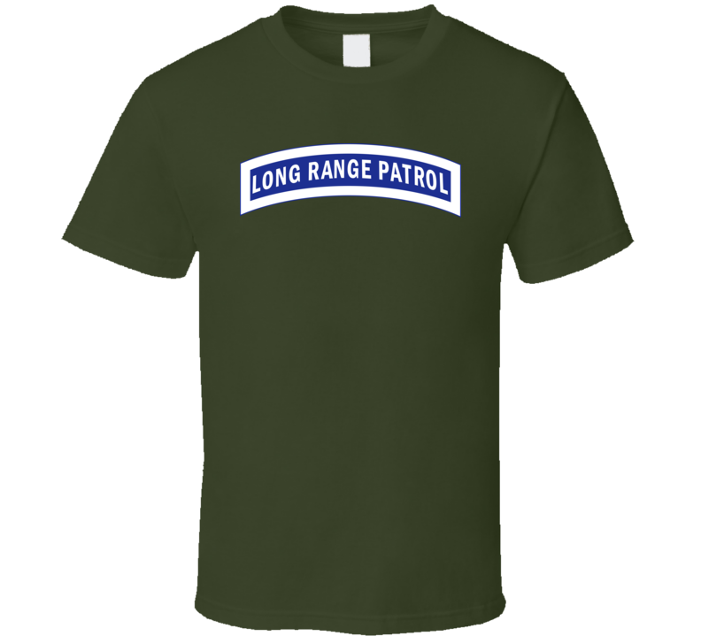 Army - Tab - Long Range Patrol - Blue - White T Shirt