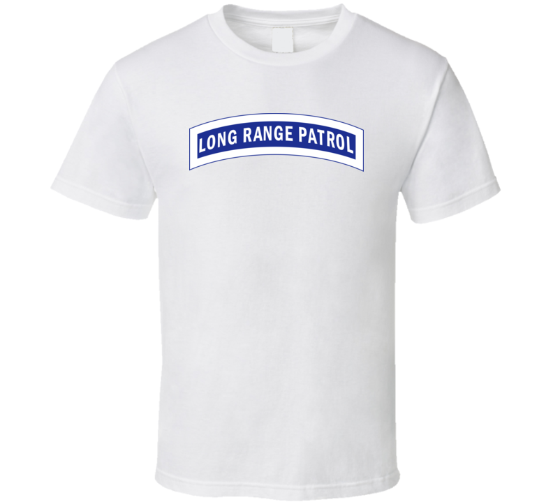 Army - Tab - Long Range Patrol - Blue - White T Shirt
