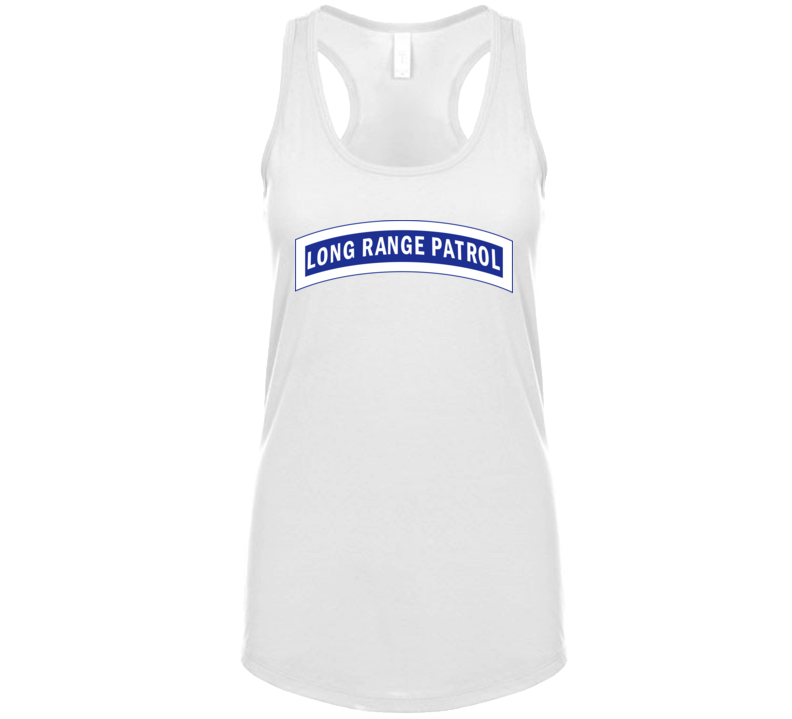 Army - Tab - Long Range Patrol - Blue - White Tanktop