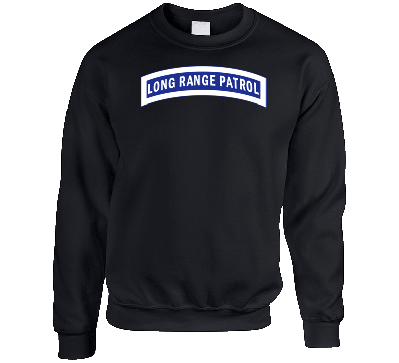Army - Tab - Long Range Patrol - Blue - White Crewneck Sweatshirt