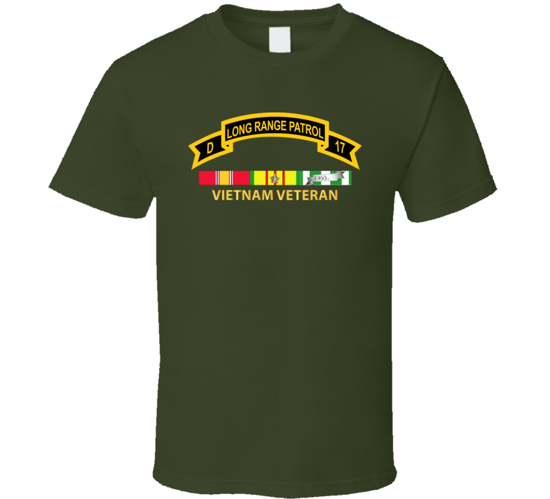 Army - Troop D 17th Cav Long Range Patrol Vietnam Vet W Vn Svc T Shirt