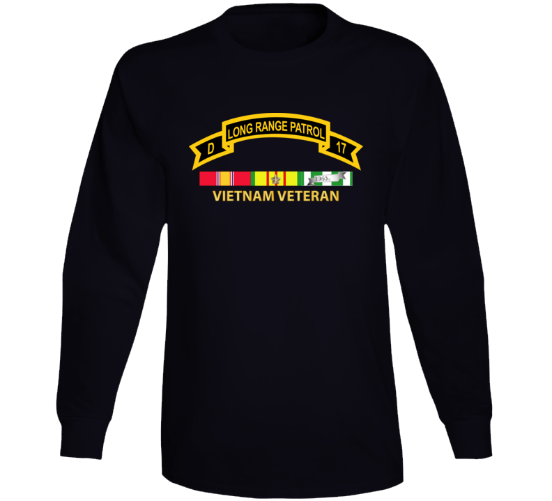 Army - Troop D 17th Cav Long Range Patrol Vietnam Vet W Vn Svc Long Sleeve