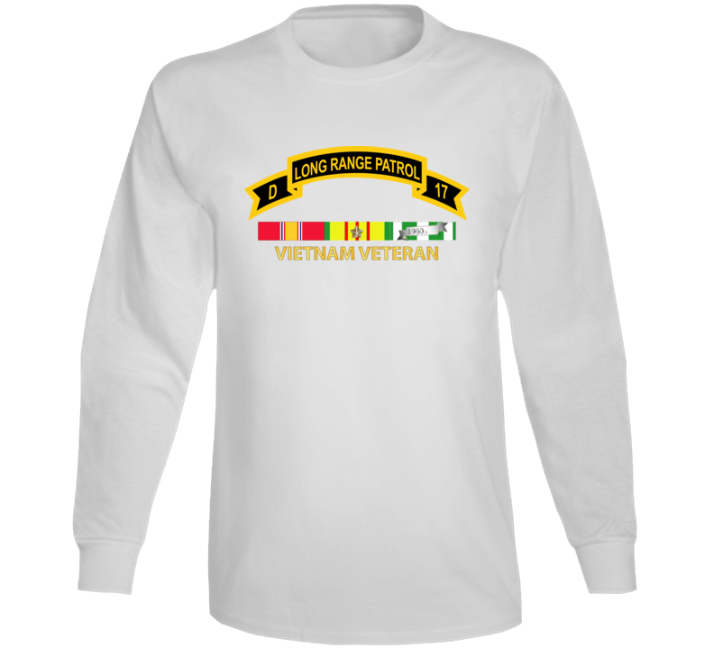 Army - Troop D 17th Cav Long Range Patrol Vietnam Vet W Vn Svc Long Sleeve