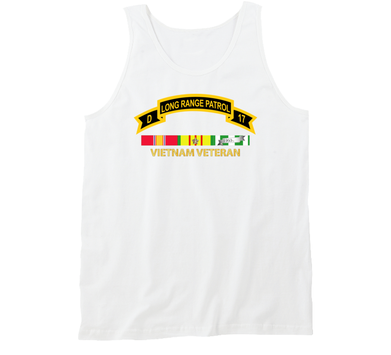 Army - Troop D 17th Cav Long Range Patrol Vietnam Vet W Vn Svc Tanktop