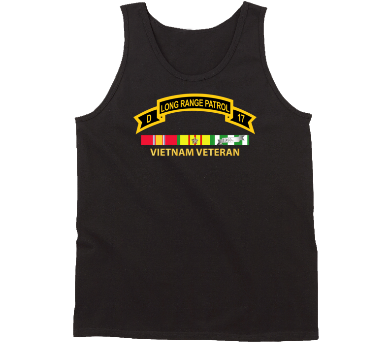 Army - Troop D 17th Cav Long Range Patrol Vietnam Vet W Vn Svc Tanktop