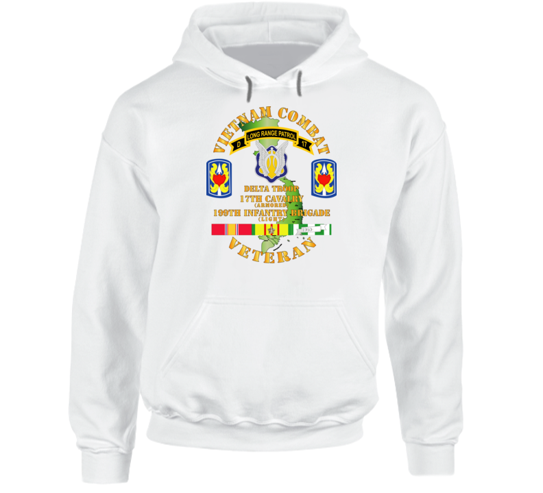 Army - Vietnam Combat Veteran W D Troop - 17th Cav - 199th Inf Bde W Svc Hoodie