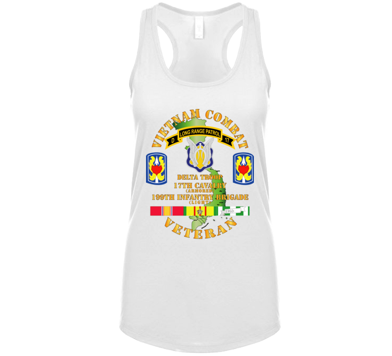 Army - Vietnam Combat Veteran W D Troop - 17th Cav - 199th Inf Bde W Svc Tanktop