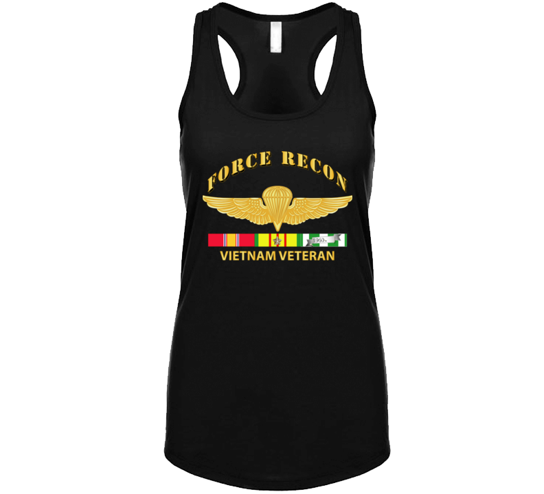 Usmc - Force Recon Wings Vietnam Vet W Vn Svc Tanktop