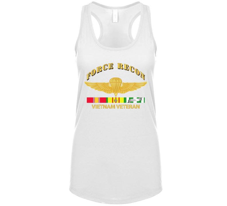 Usmc - Force Recon Wings Vietnam Vet W Vn Svc Tanktop