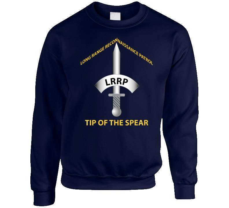 Army - Badge - Lrrp - Tip Of The Spear Crewneck Sweatshirt