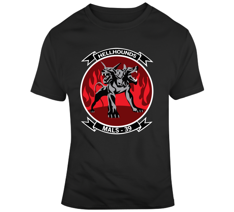 Usmc - Marine Aviation Logistics Squadron 39 - Mals 39 - Hellhounds - Wo Txt T Shirt