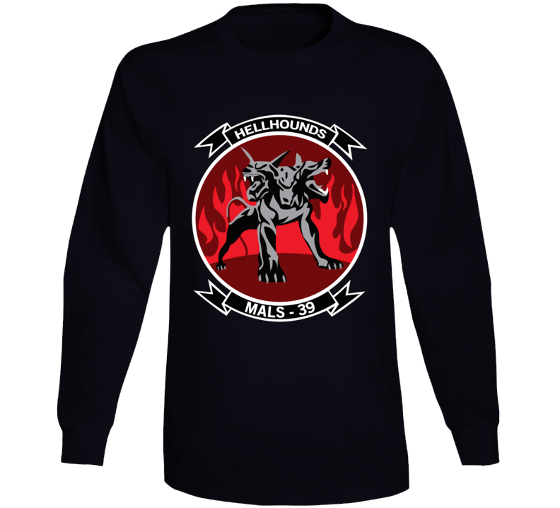 Usmc - Marine Aviation Logistics Squadron 39 - Mals 39 - Hellhounds - Wo Txt Long Sleeve
