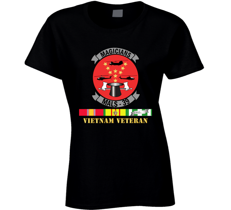 Usmc - Marine Aviation Logistics Squadron 39 - Mals 39 - Magicians Viet Vet W Svc Wo Txt T Shirt