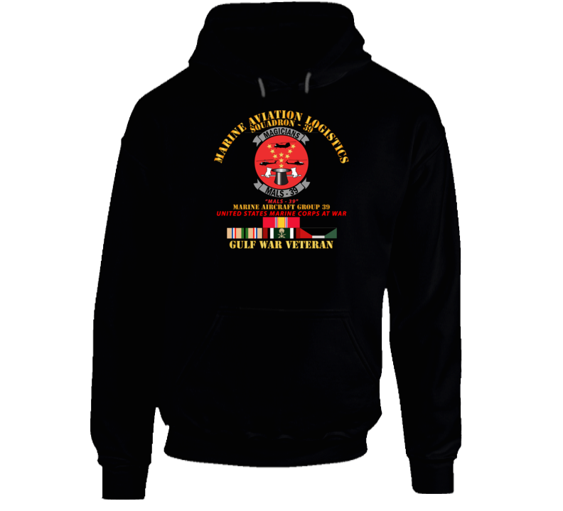 Usmc - Marine Aviation Logistics Squadron 39 - Mals 39 - Magicians - Gulf War Vet W Svc Hoodie