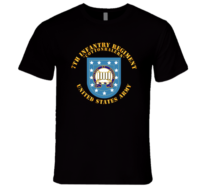 Army - 7th Infantry Regiment - Army Flash W Dui - Cottenbailers Premium T Shirt