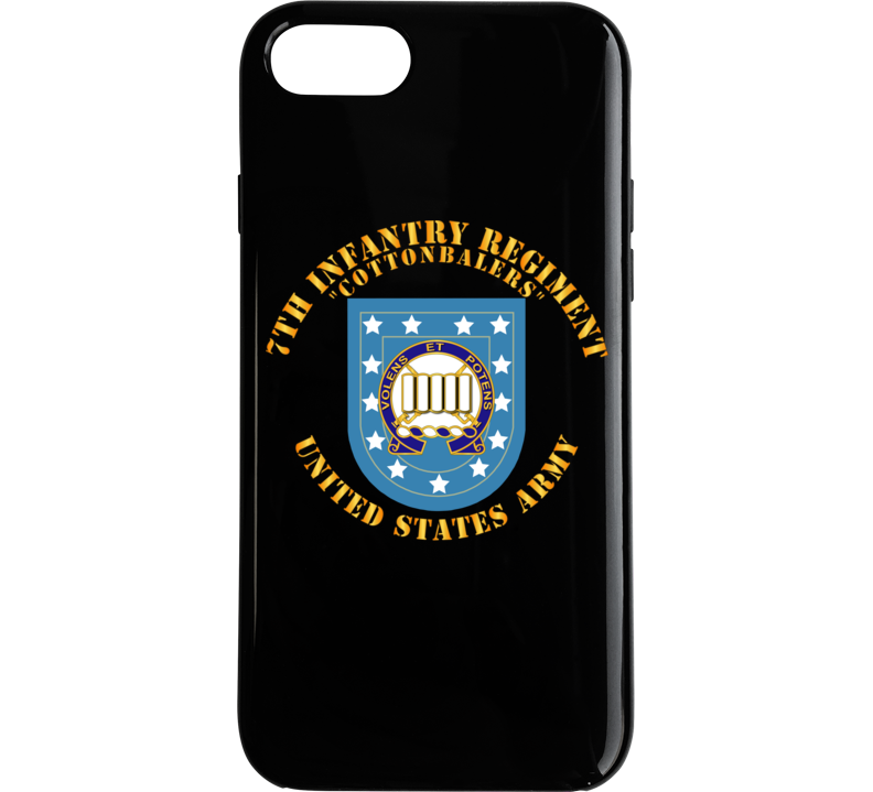 Army - 7th Infantry Regiment - Army Flash W Dui - Cottenbailers Phone Case
