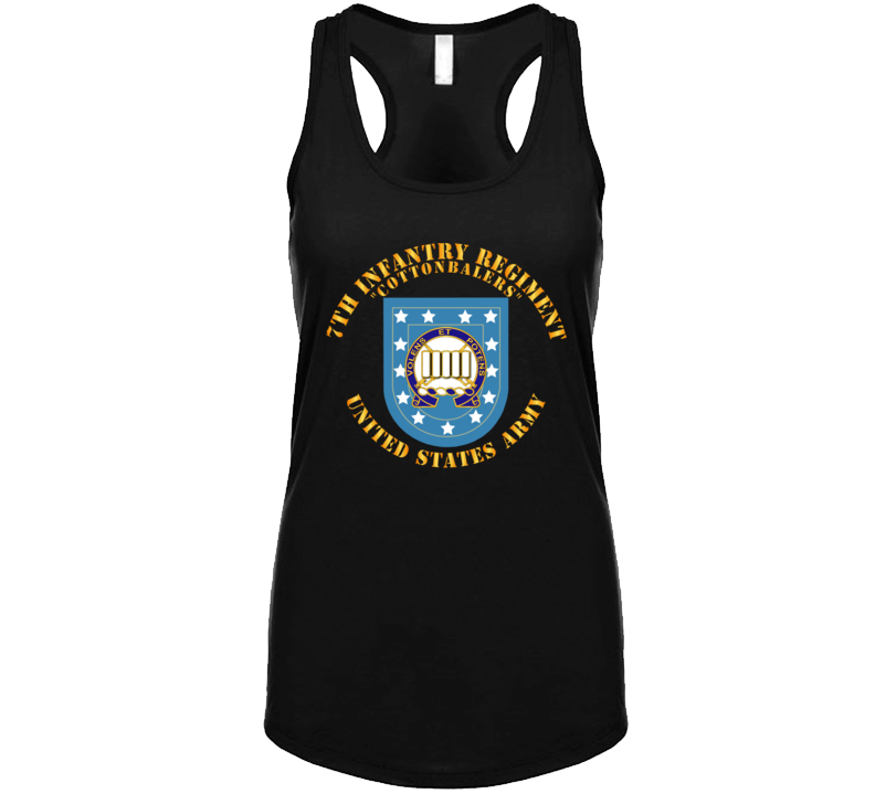 Army - 7th Infantry Regiment - Army Flash W Dui - Cottenbailers Ladies Tanktop