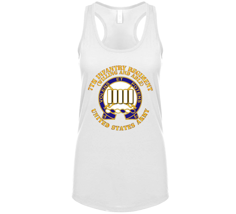 Army - Dui - 7th Infantry Regiment - Willing And Able Ladies Tanktop