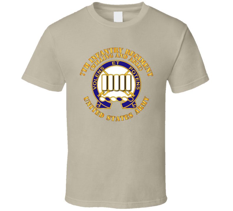 Army - Dui - 7th Infantry Regiment - Willing And Able T Shirt