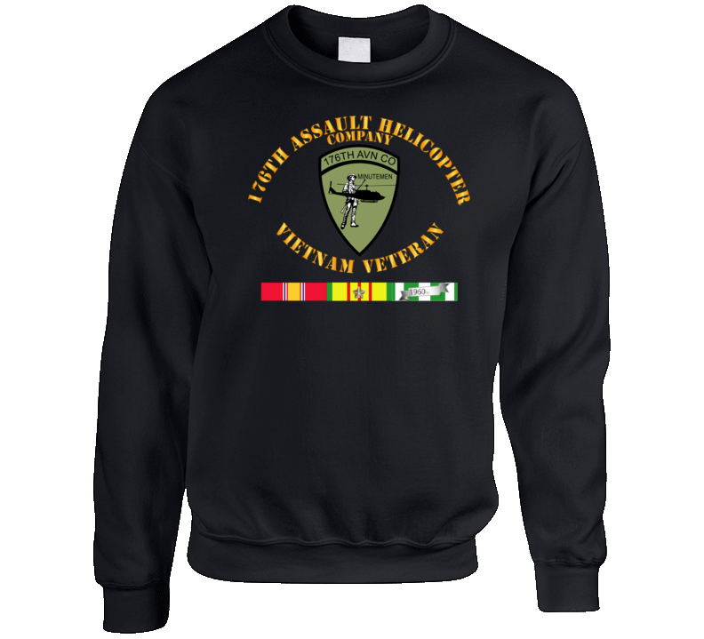 Army - 176th Assault Helicopter Co - Vietnam Vet - Svc Crewneck Sweatshirt