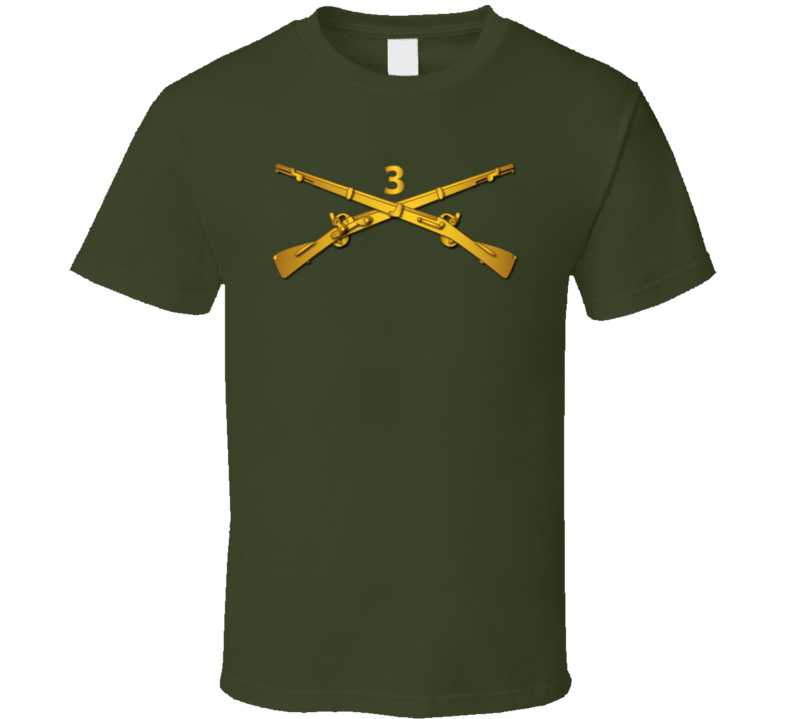 Army - 3rd Infantry Regiment Branch Wo Txt T Shirt