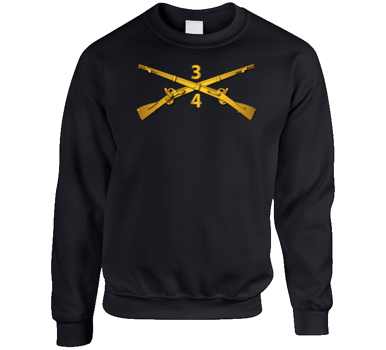 Army - 4th Bn - 3rd Infantry Regiment Branch Wo Txt Crewneck Sweatshirt