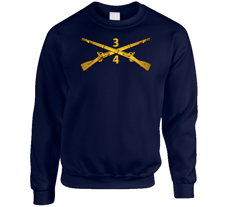 Army - 4th Bn - 3rd Infantry Regiment Branch Wo Txt Crewneck Sweatshirt