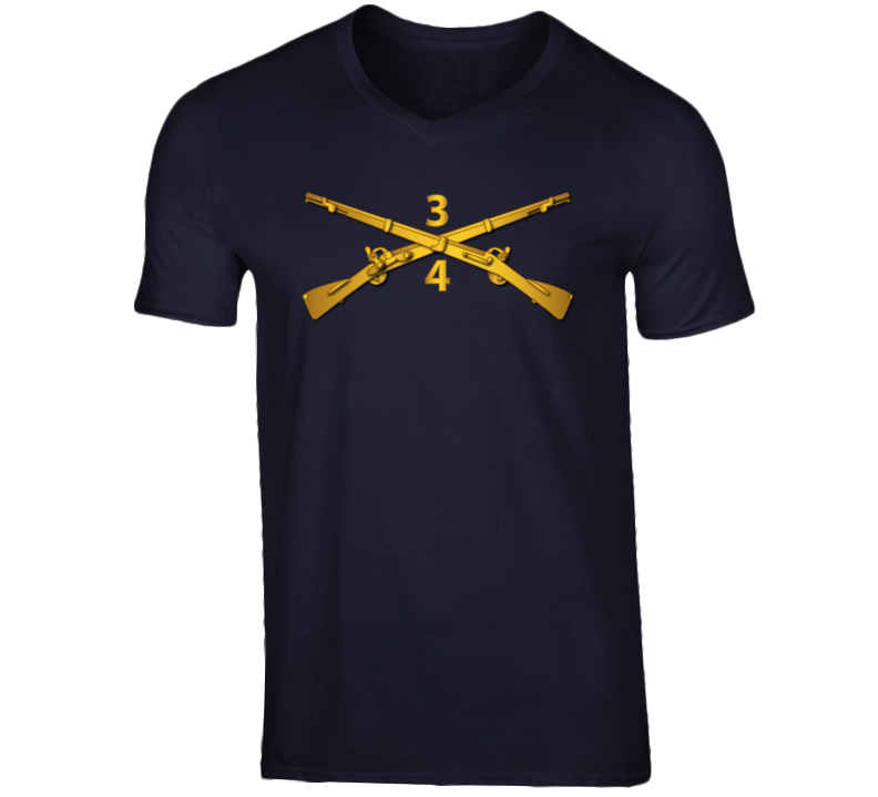 Army - 4th Bn - 3rd Infantry Regiment Branch Wo Txt V-neck