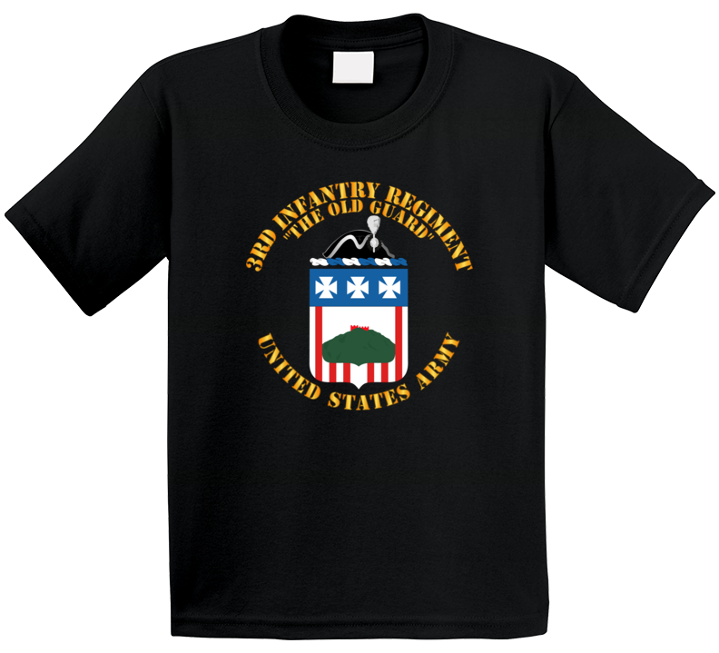 Army - Coa - 3rd Infantry Regiment - The Old Guard Kids T Shirt