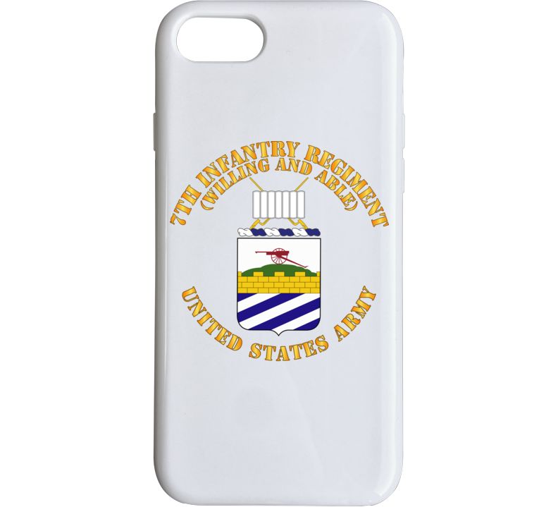 Army - Coa - 7th Infantry - Willing And Able Phone Case Phone Case