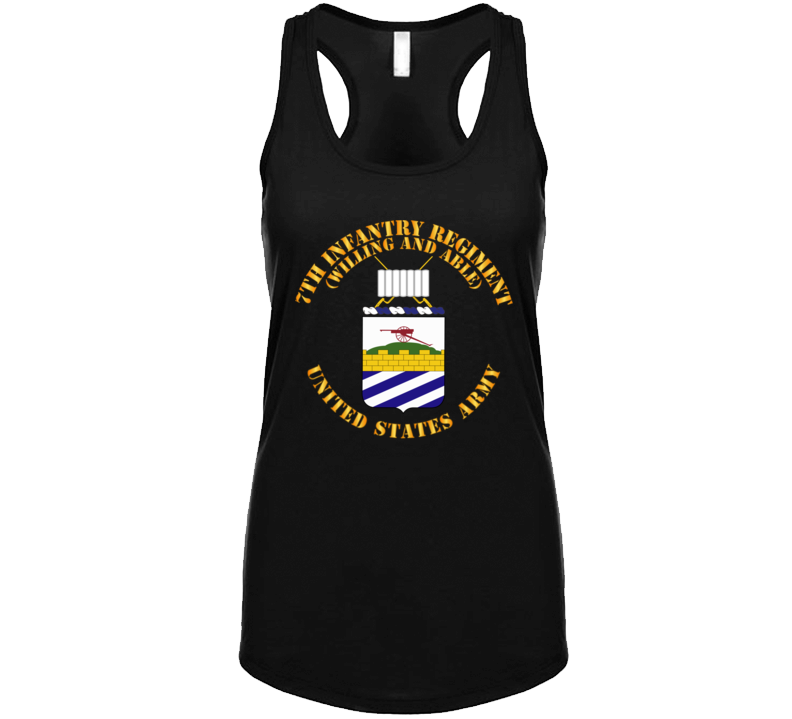 Army - Coa - 7th Infantry - Willing And Able Ladies Tanktop Tanktop