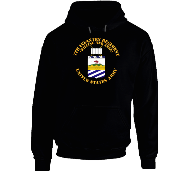 Army - Coa - 7th Infantry - Willing And Able Hoodie