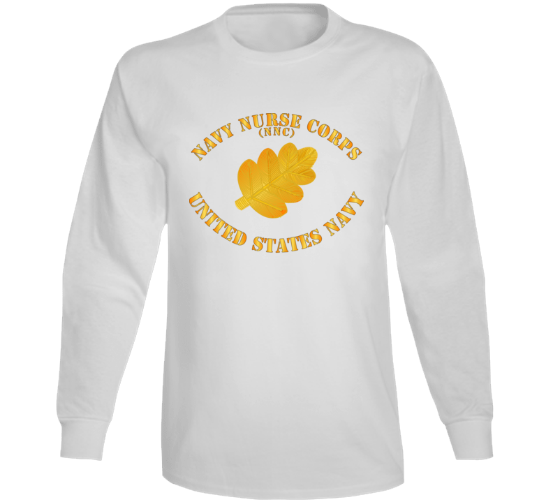 Navy - Navy Nurse Corps Pin Branch W Txt Long Sleeve