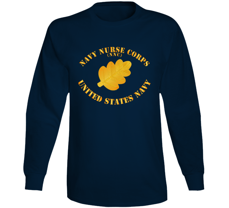 Navy - Navy Nurse Corps Pin Branch W Txt Long Sleeve
