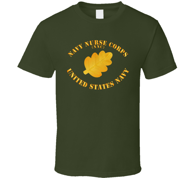 Navy - Navy Nurse Corps Pin Branch W Txt T Shirt