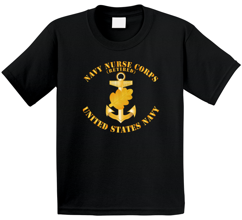 Navy - Navy Nurse Corps Pin - Retired W Txt Kids T Shirt