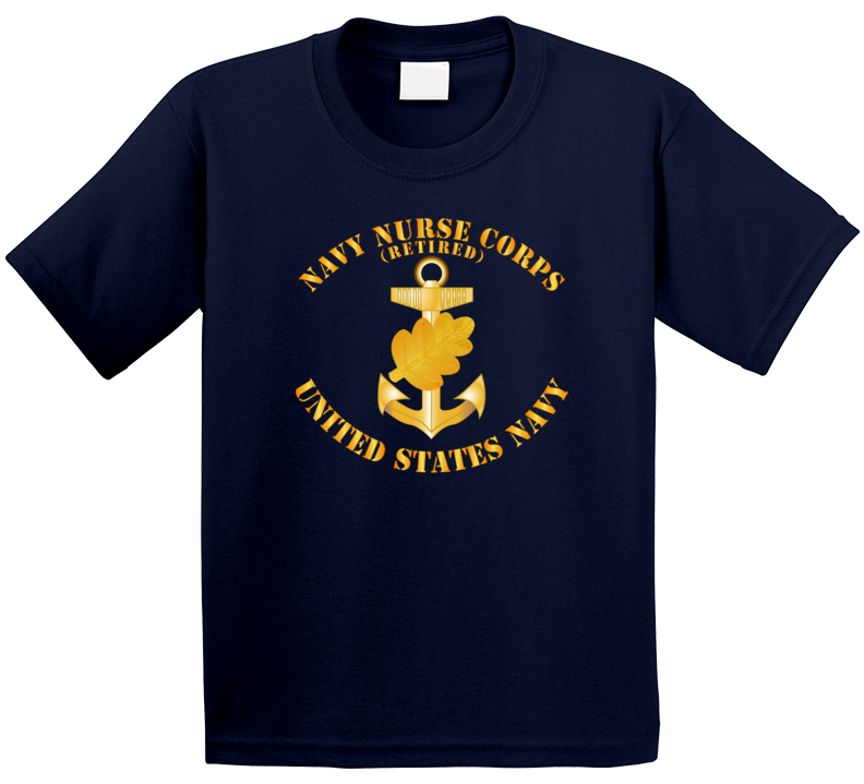 Navy - Navy Nurse Corps Pin - Retired W Txt Kids T Shirt