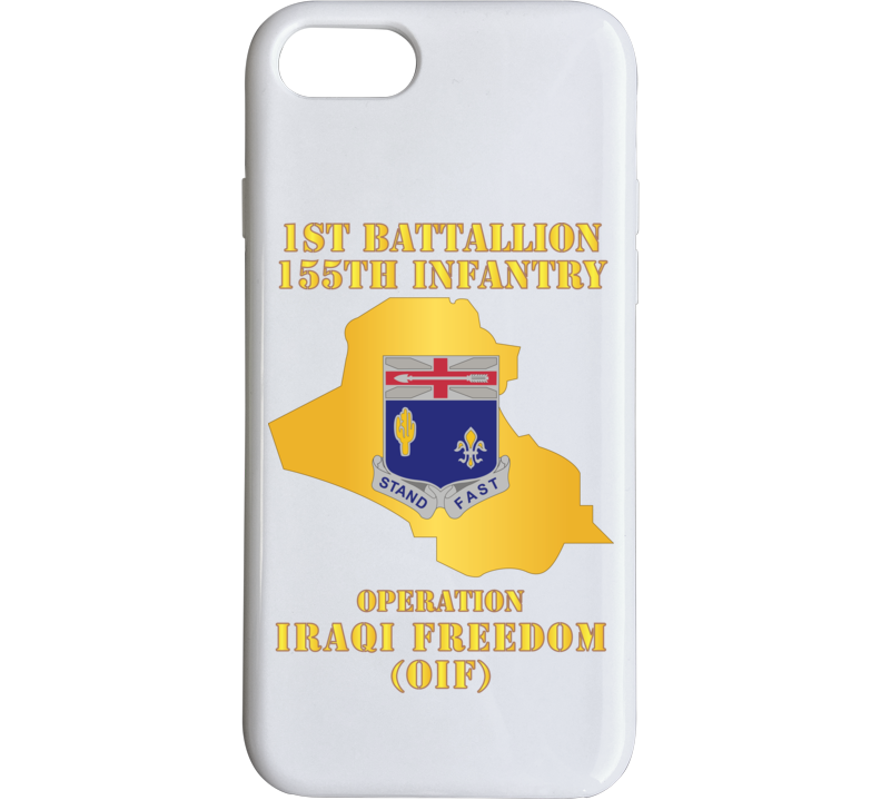 Army - 1st Bn 155th Infantry - Oif W Map Phone Case Phone Case