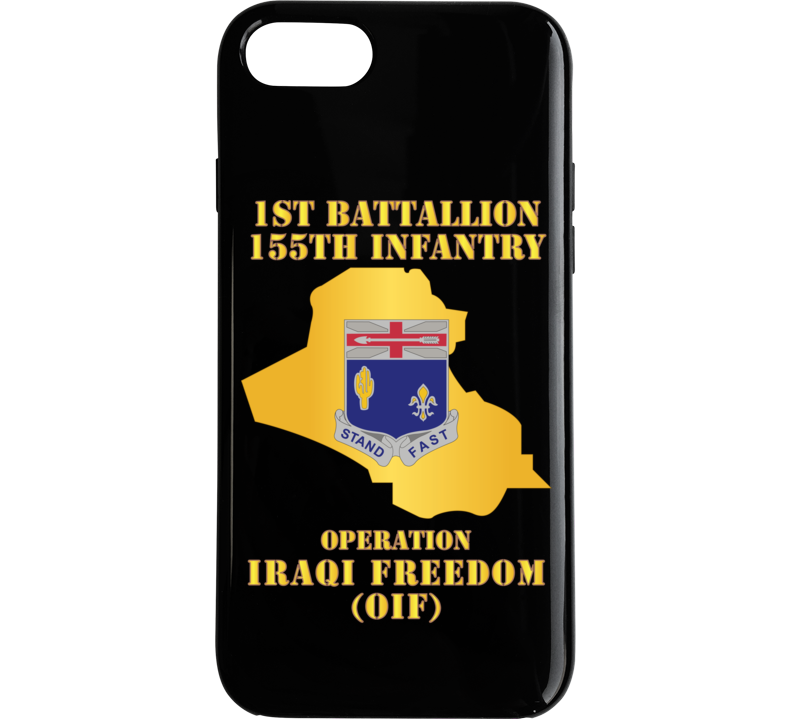 Army - 1st Bn 155th Infantry - Oif W Map Phone Case Phone Case