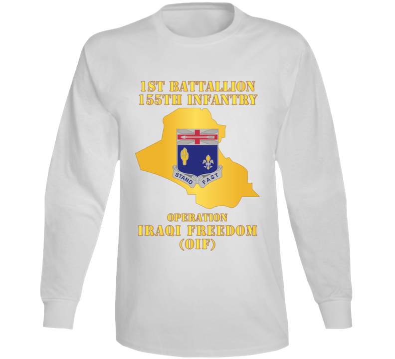 Army - 1st Bn 155th Infantry - Oif W Map Long Sleeve